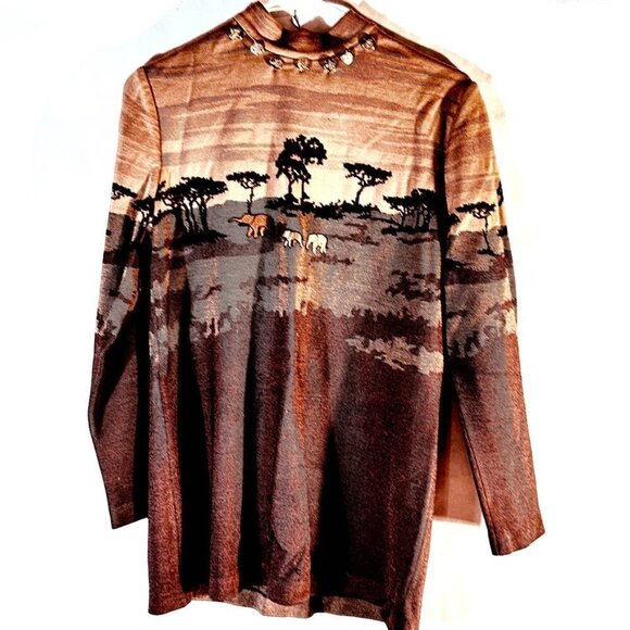 St. John Sport by Marie Gray  Size Petite Small Elephant Sweater Upcycled - Picture 3 of 10